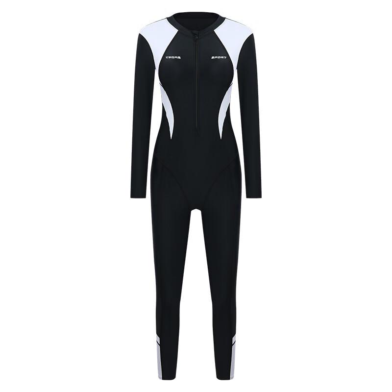 Trisass Professional Long Sleeve One-Piece Dive Swimsuit M-4XL