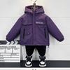 Boys Thick Cotton Padded Coat Winter Warm Hooded Jacket Kids Casual Outerwear