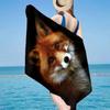 Raccoon And Fox Friendship Beach Towel, Super Soft Microfiber, Gift for Her/Him, Birthday, for Pool, Beach, Travel, Home Decor Fan gifts