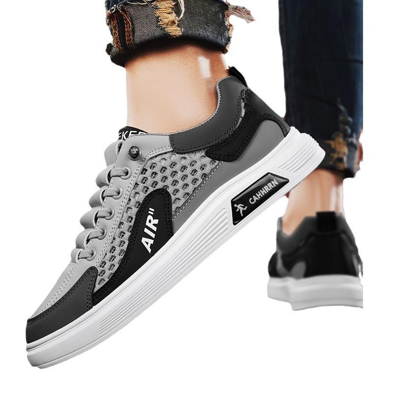 Lässige Herrenschuhe Frühling Atmungsaktives Mesh Freizeitschuhe Atmungsaktiv und Bequem Koreanische Mode Sneakers Herren