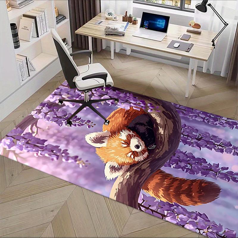 Red Panda Chair Mat: Office Carpet, Oversized Rug for Home Decor, Sofa Mat, Desk Pad Gift Suitable for Bedroom, Living Room, Various Rooms