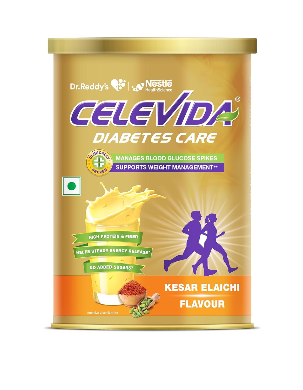 

Dr. Reddy’s Celevida Protein Powder for Diabetes Management Kesar Elaichi Flavour 400g Plant-Based Sugar-Free