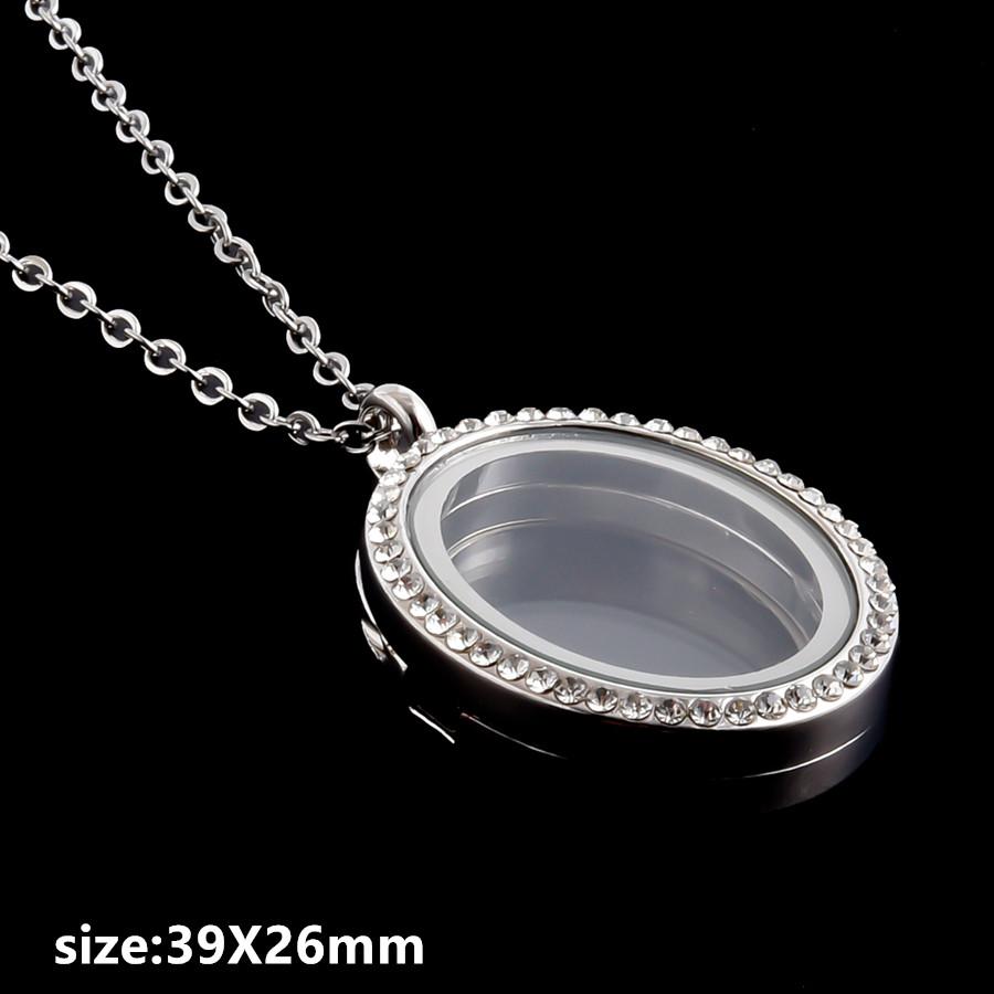 1pcs Alloy Pendant Magnet Locket Necklace Water Droplet Rectangle Heart Necklaces For Women Men DIY Photo Stainless Steel Chains