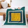 American simple 2D digital printing thickened lamb wool crystal fleece blanket blanket nap nap blanket