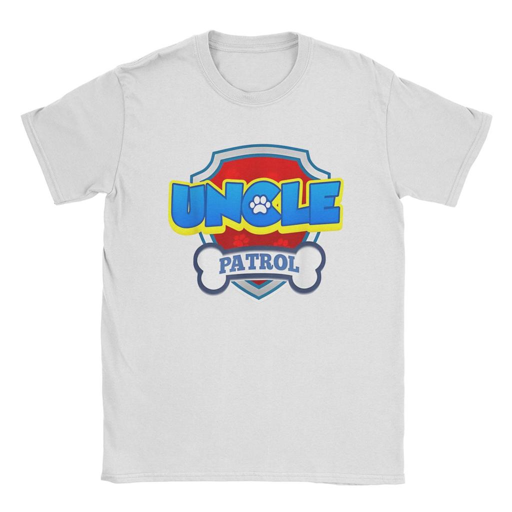 Uncle Patrol T Shirts Men's Cotton Amazing T-Shirts Round Collar Funny Dog Cartoon Tee Shirt Short Sleeve Tops Graphic Printed
