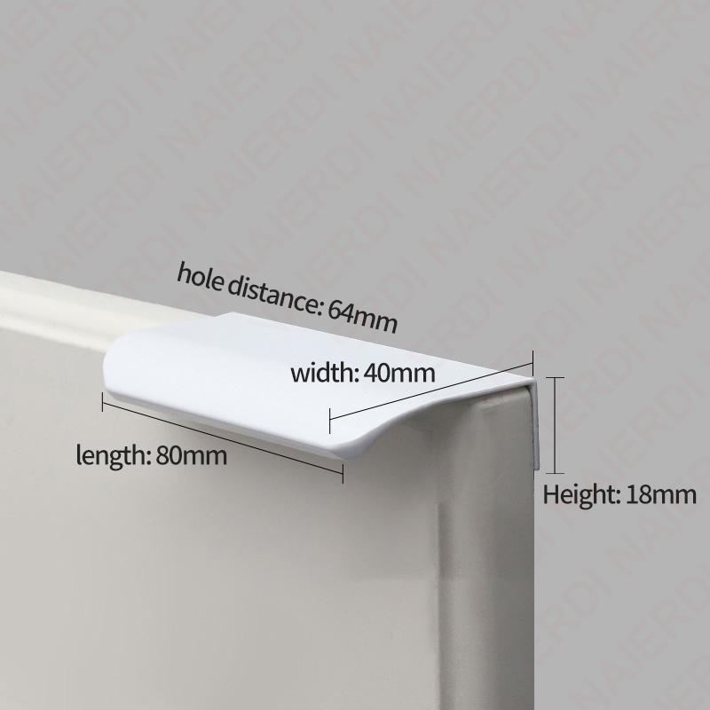 NAIERDI White Long Cabinet Handles Aluminum Alloy 800-1200mm Hidden  Furniture Handle Drawer Knobs Cupboard Pulls