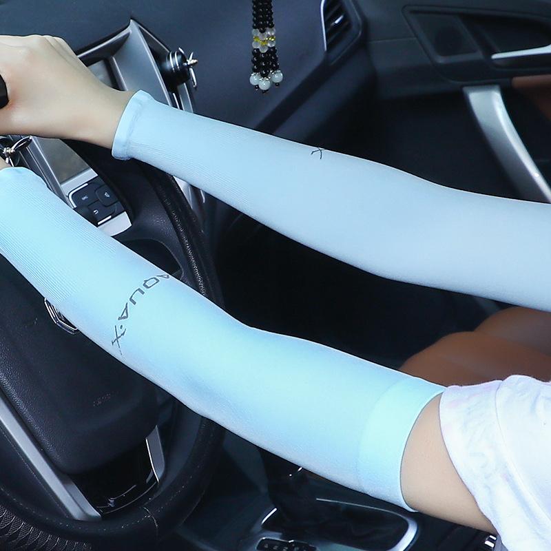 Summer Sun Protection Arm Sleeves Uv Protection Ice Sleeves Arm Protectors For Driving And Cycling Ice Silk Sleeves Unisex
