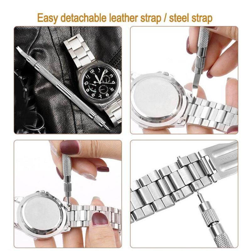 5pcs 45#steel Watch Strap Removal Tool Double Head Screwdriver Tool For Adjustment Replacing Removal