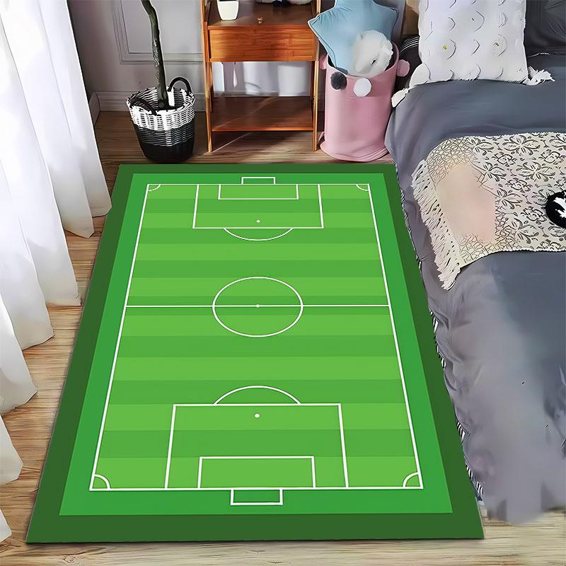 Soccer Field Pattern Carpet suitable as a non-slip mat for the living room or bedroom sofa
