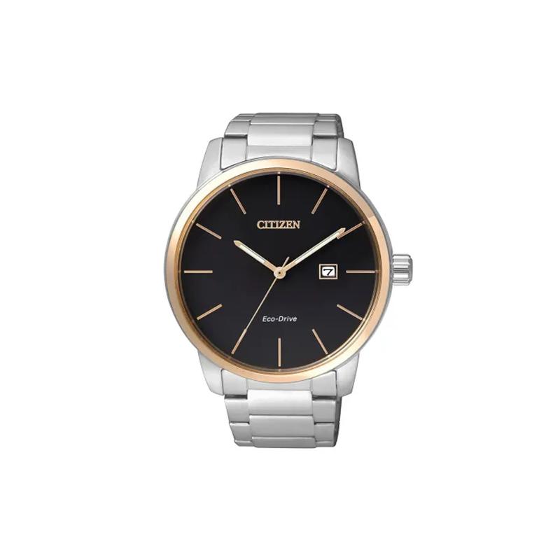 

CITIZEN Eco-Drive Series 50 Meters Waterproof Solar Quartz Steel Strap Men s Watch Black Dial BM6964-55E чорний