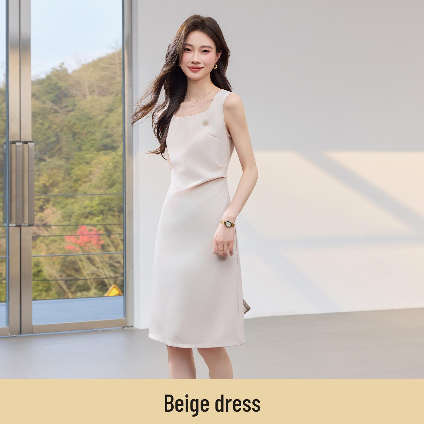 

Women s Light Blue Mid-Sleeve Suit & Dress Two-Piece Set for Spring-Summer-Autumn Large (L)