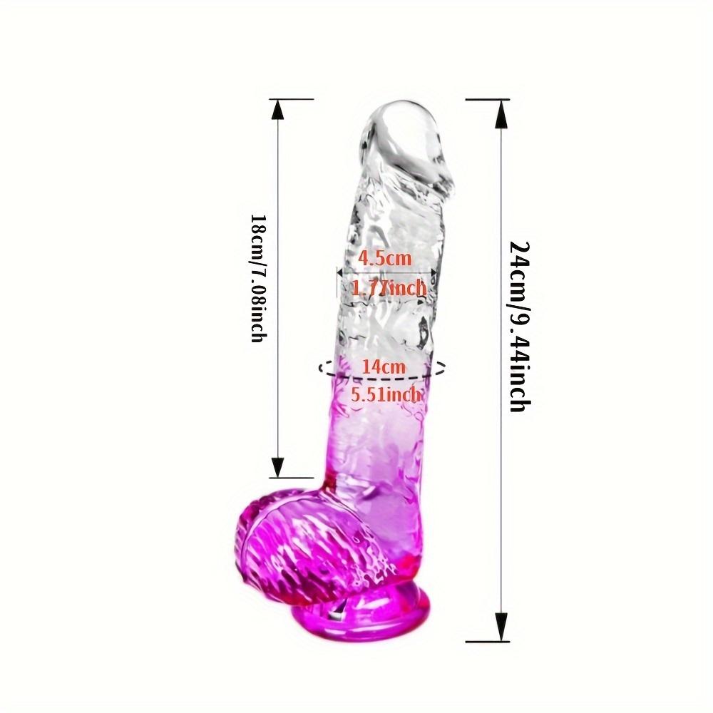 Cute Purple Clear Realistic Anal Plug Toy - Unisex Anal Dilator for Men Women, Pleasure Stimulation Massager