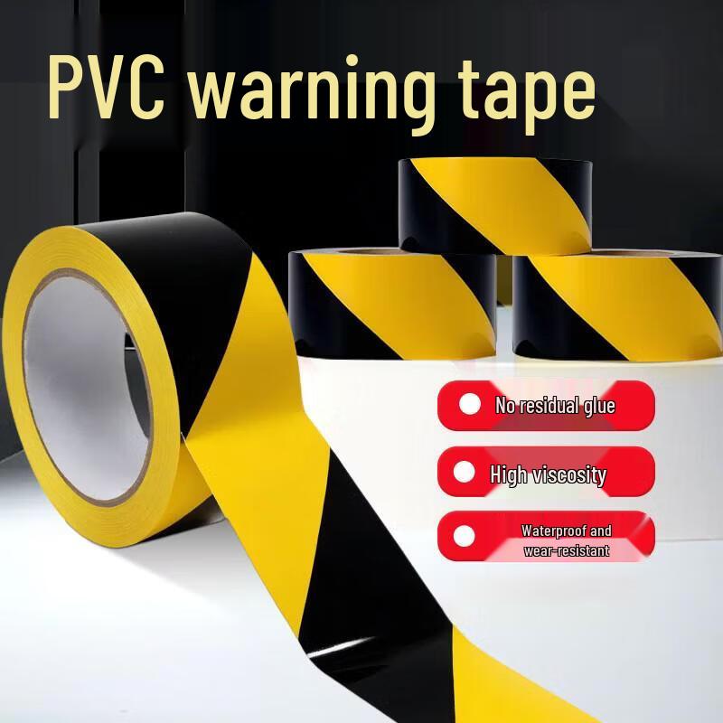 PVC Black Yellow Hazard Warning Tape
