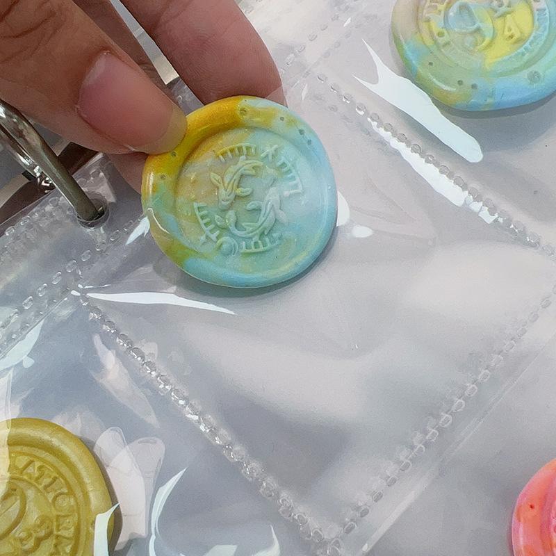 Livro de coleção de moedas e selos Fire Paint com 15 páginas de recarga de folhas soltas para selos e emblemas