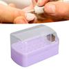 30 Holes Nail Drill Bit Holder Stand with Cleaning Brush Dust Proof Storage Container Box Case for Home Salon