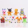 9pcs/set Digital Monster Digimon Agumon Gabumon Anime Figure Toys Cute Doll Collection Model Cake-decorated Car Ornaments