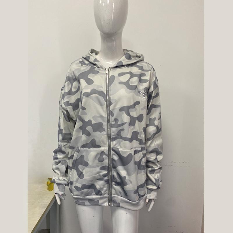 European and American Y2K Retro Street Trend Zipper Hoodie