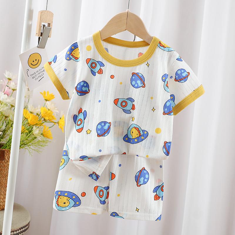 2026 Summer Children's Short Sleeved Shorts Cotton Set