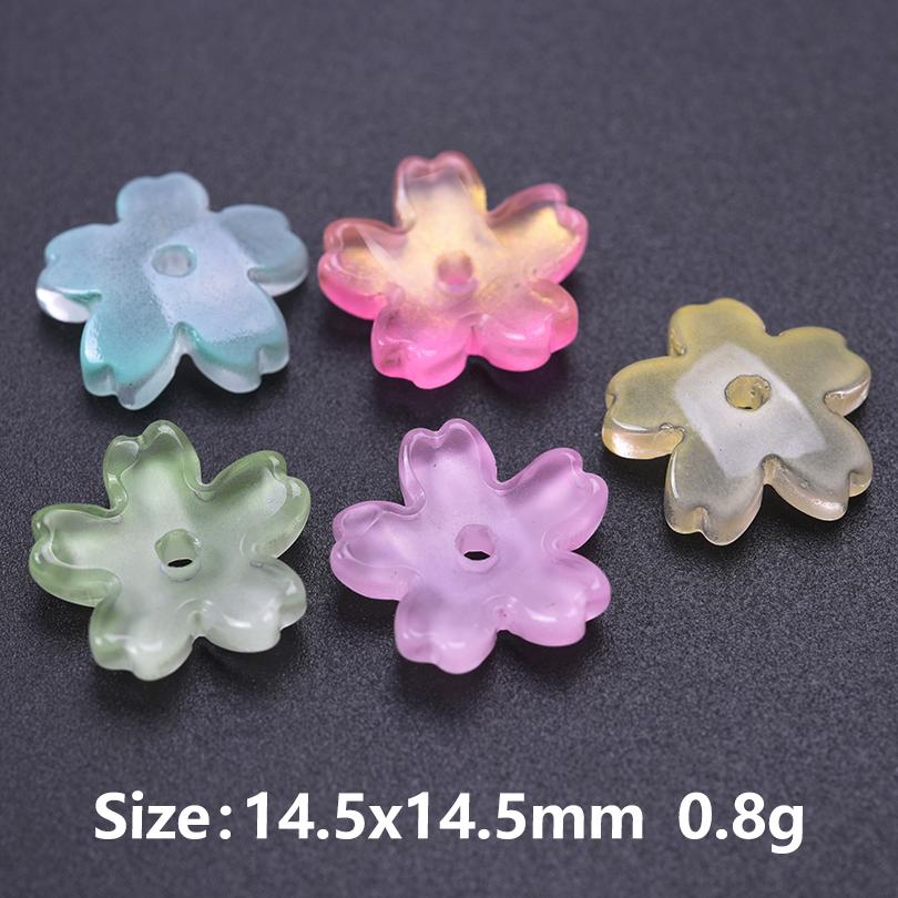 30pcs/Lot Ancient Glass Flower Bead Caps For Jewelry Making Supplies Handmade Earrings Headwear Bracelets Accessories Wholesale