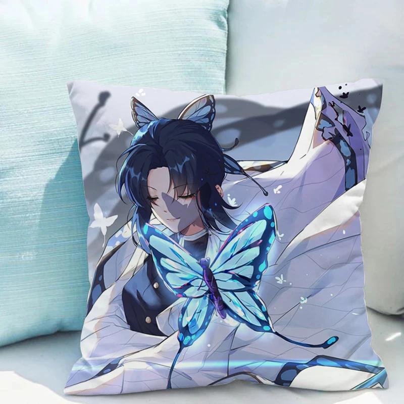 Poszewka na poduszkę x Demon Slayer Dekoracyjne poszewki na poduszki na poduszki Krzesła wypoczynkowe Dekoracja jesienna Poszewka na poduszkę Przytulanki poduszkowe