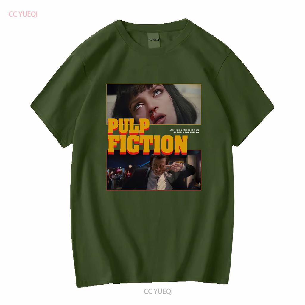 Pulp Fiction Movie T Shirt Vintage Retro for Quentin Tarantino Fans Washed Oversized Birthday Long or Short Sleeves Vintage
