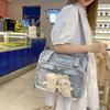 Japansk Sød Gennemsigtig Lærred Itabag Mode Piger Én Skulder Taske Studenter Personlighed Crossbody Taske med Mærke Dukke Ita Taske