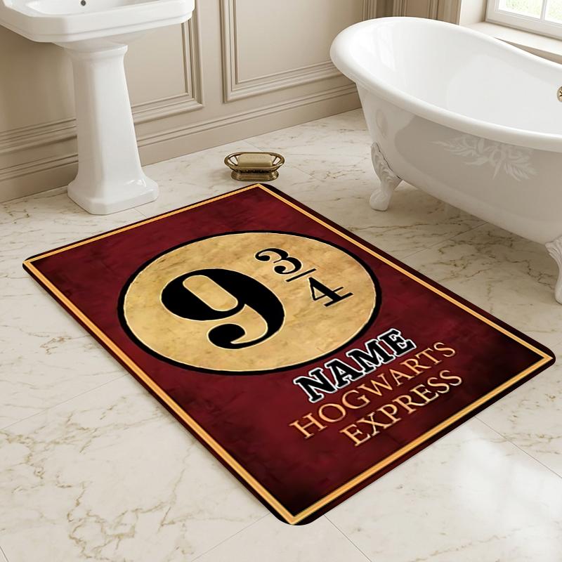 Custom Name Wolf Living Room Non-Slip Area Rug Soft Carpet for Bedroom Kids Playroom Sofa Office Home Decor Doormat