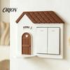 Wall Switch Plate 3D Printed House Decoration, Light Frame with Figure Display Living Room Decoration Shelf, Cover for Home Office Cartoon