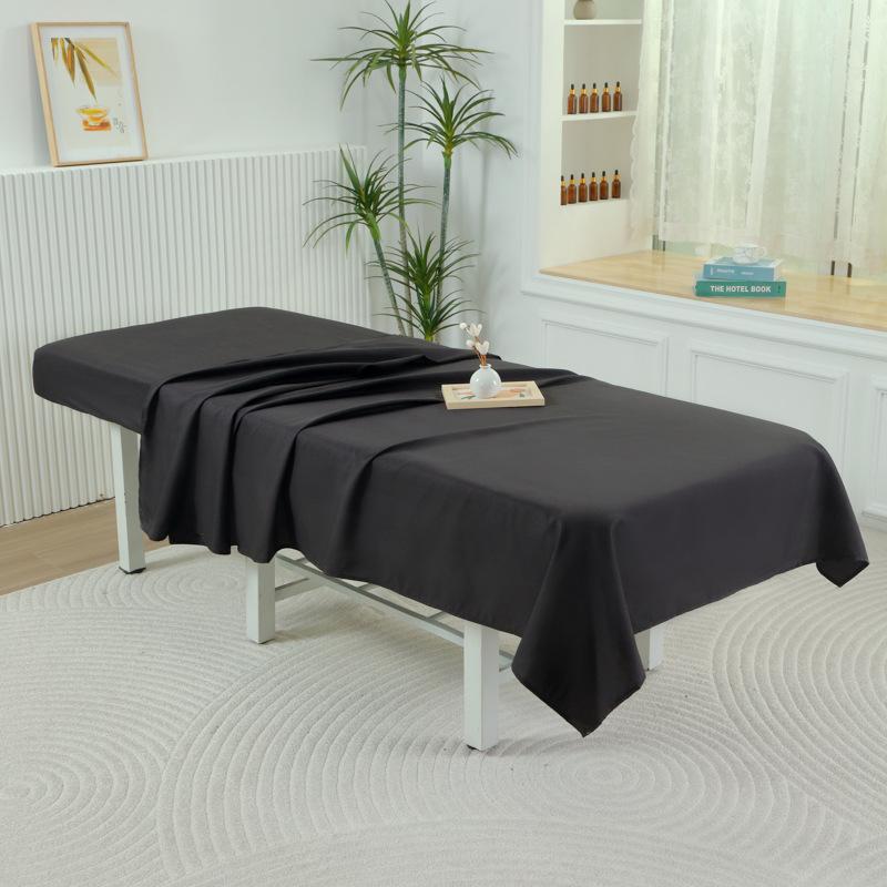 2-delige Hoeslakens voor Massagetafel met Cover Geen Gat Schoonheidssalon Beddengoed Set 60x185cm zwart