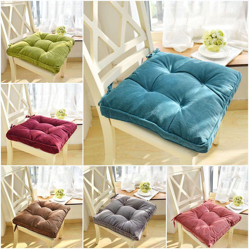 Comfortable Square Thicker Chair Cushion For Garden Kitchen With Breathable Fabric