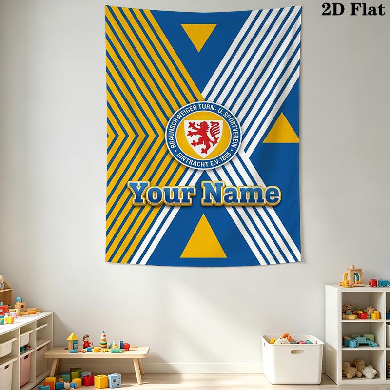 Name Custom Eintracht Frankfurt logo Wall Tapestry Aesthetic Wall Hanging Printed Fabric Blanket Decorative Tapestries for Bedroom Living Room Home De