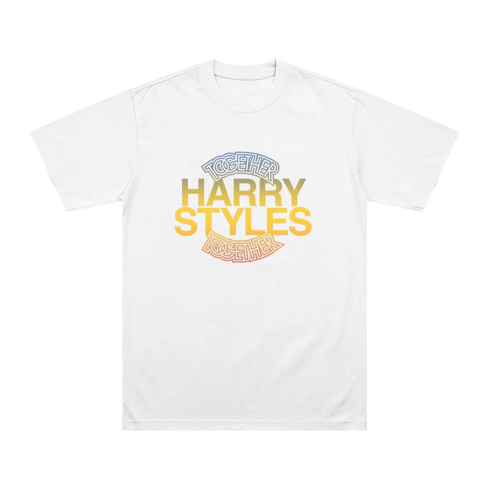 Harry Style Together Graphic Print T Shirts Y2k Streetwear Men and Women Short Sleeved Fashion Cotton Loose Clothing