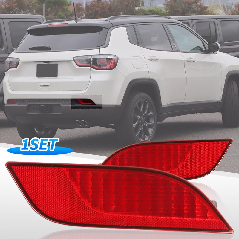 Car Rear Bumper Reflector Marker Light Reflective Strip For Jeep Compass 2017 2018  55112679A 55112678AA Left Right