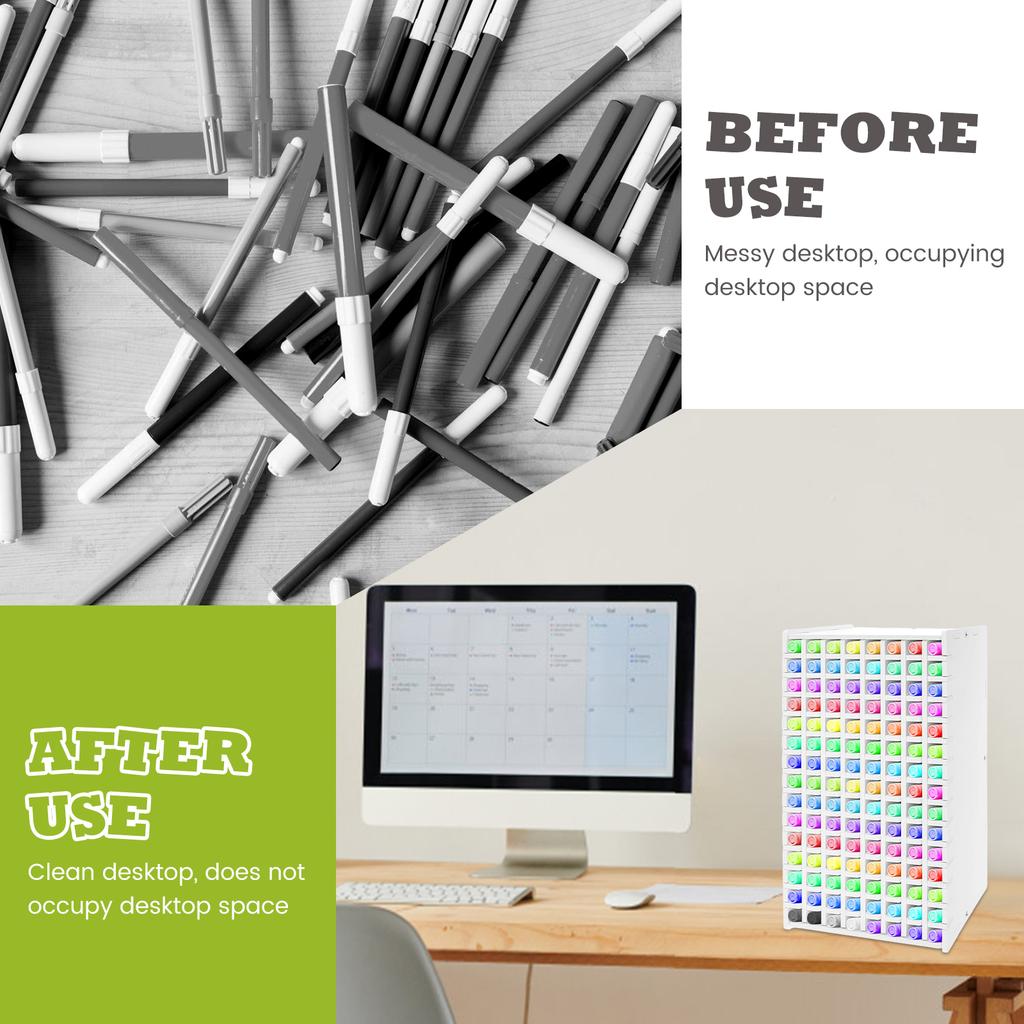 Art Marker Rack 120 Holes Paint Brush Marker Holder for Home Hobby Marker Holder Organizer Dustproof Marker Organizer Art Marker