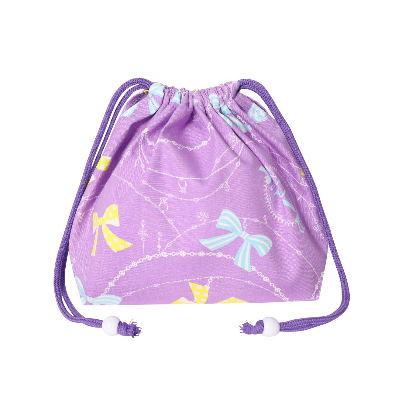 

Arisana Lunch Bag Drawstring Bag for Elementary School Ribbon Color C [Arisana] Girls, Children, Students, Kindergarten, C. Charm, Lavender,