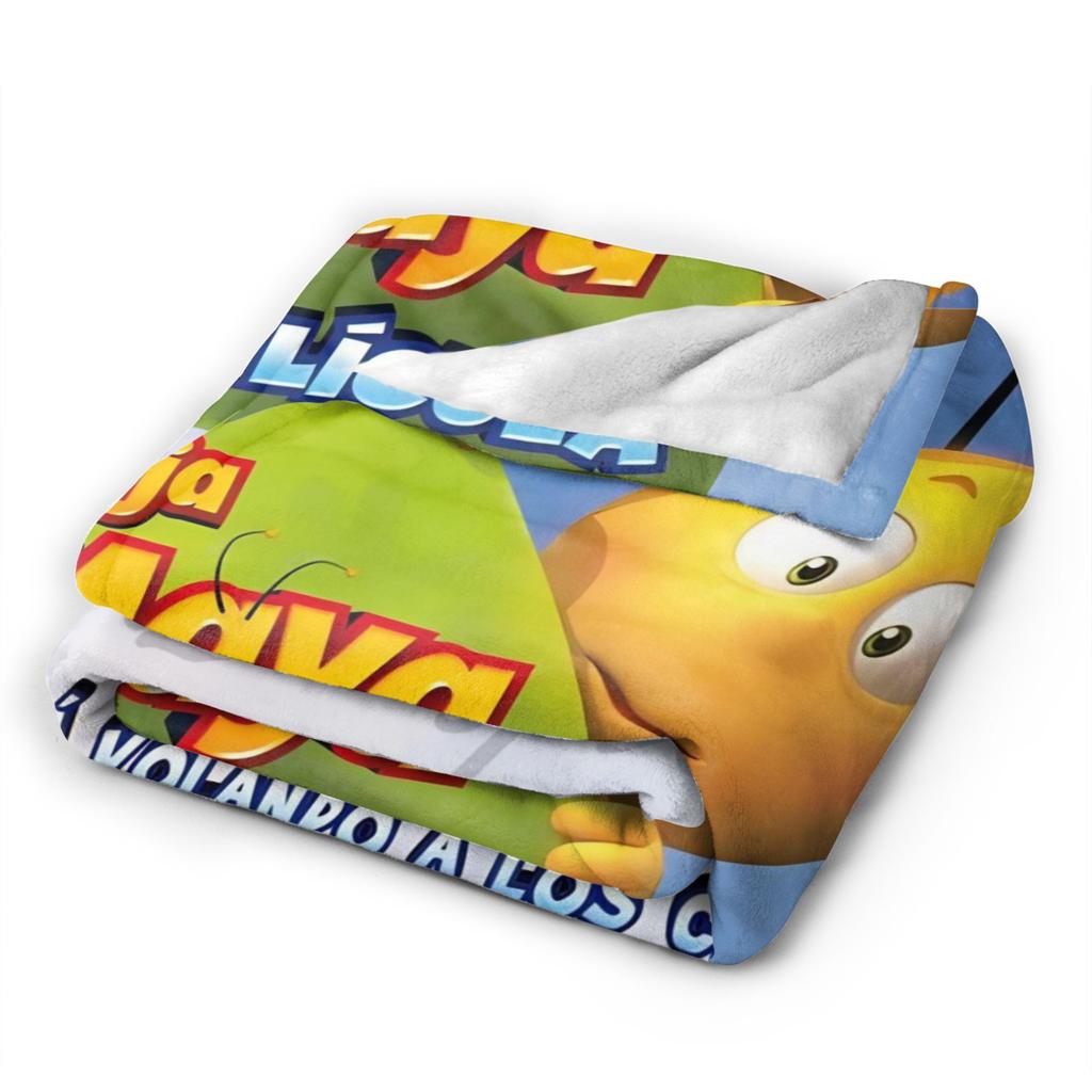 Maya l'Ape con Fiori Coperta Cartone Animato Calda Accogliente Soffice Plaid per Letto 50x60 Pollici Multitaglia Plaid per Letti