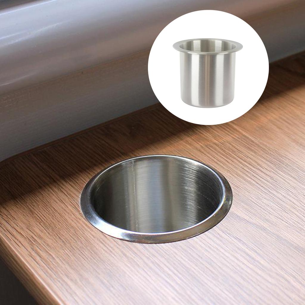 304 Stainless Steel Universal Cup Holder for RV Van Sofa Car Modification Upgrade Accessory Sturdy Mounting Bracket