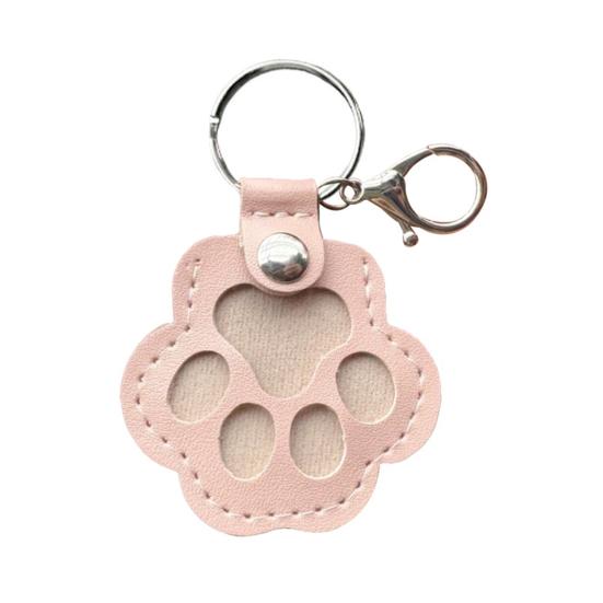 Pet Hair Keepsake Keychain Dog Cat Paw Shape Hair Storage