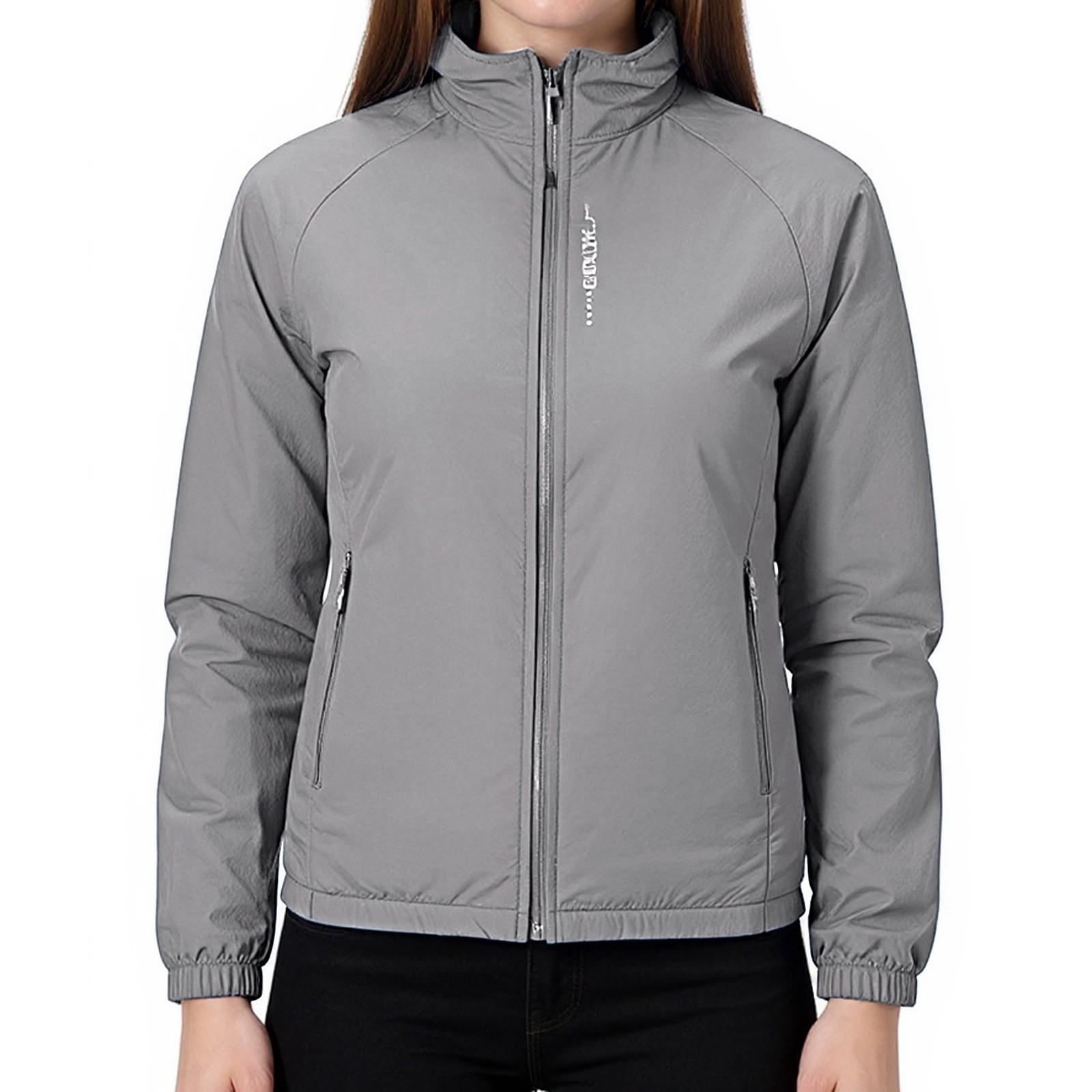 

Куртка женская водонепроницаемая ветровка легкая дождевая куртка с карманами упаковываемая дождевик для женщин с капюшоном XL