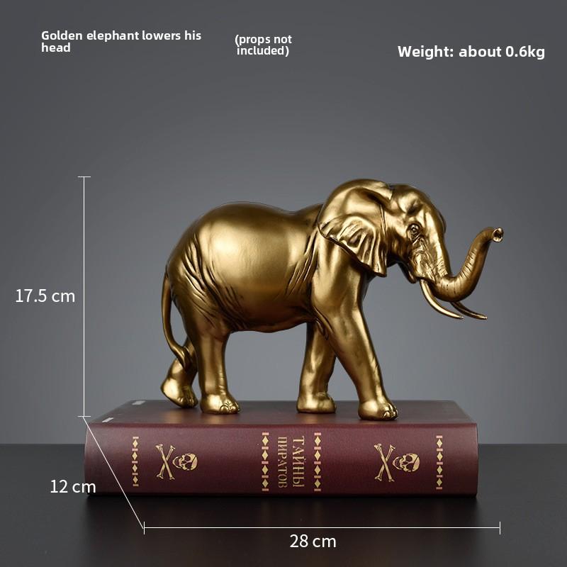 Simulation Elefant Harz Handwerkskunst Ornament Haus Schreibtisch Wohnzimmer Couchtisch Weinschrank Statue Dekoration