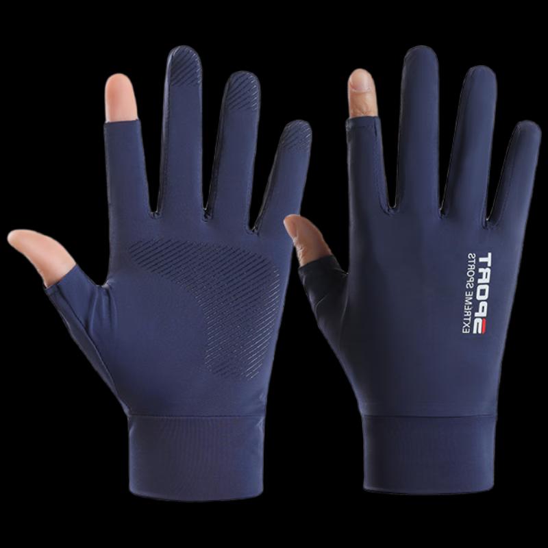 

Junbie Men s Summer Ice Silk Fingerless Gloves One Size