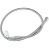 Unifizz 4AN Turbo Oil Feed Line 24 Inch Length Stainless Steel Braided AN4 90 Degree Straight Hose End Pressure Remote Turbocharger Oil Drain Return