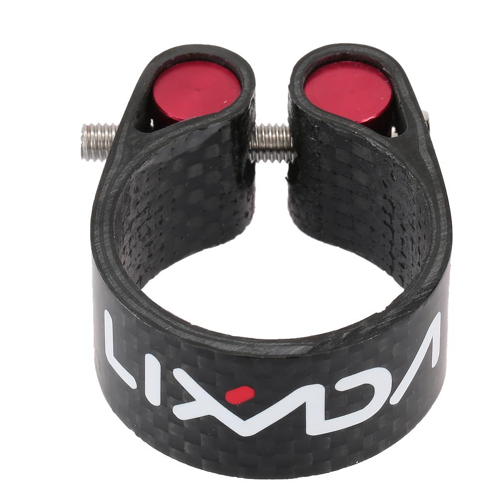 Lixada Carbon Fiber Seat Post Clamp Lightweight 30.2mm 34.9mm Cycle Accessory