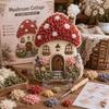 House Scene Poke Art Kit Mushroom Cottage DIY Handmade Set DIY Needle Craft  Desktop Display
