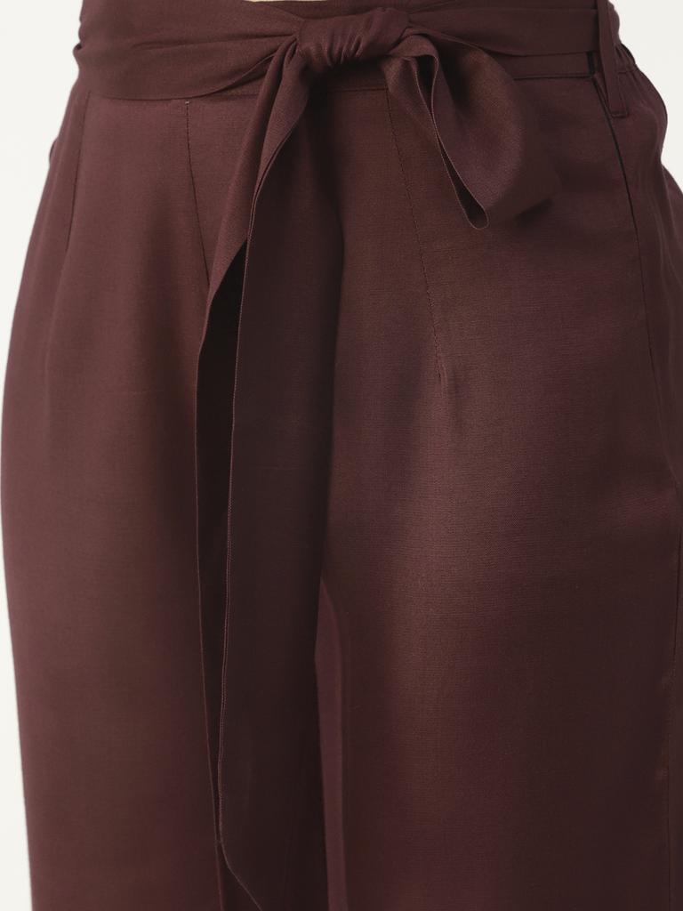 Moomaya Ensemble coordonné d'été imprimé, Ensemble 2 pièces Crop top avec palazzo Femme