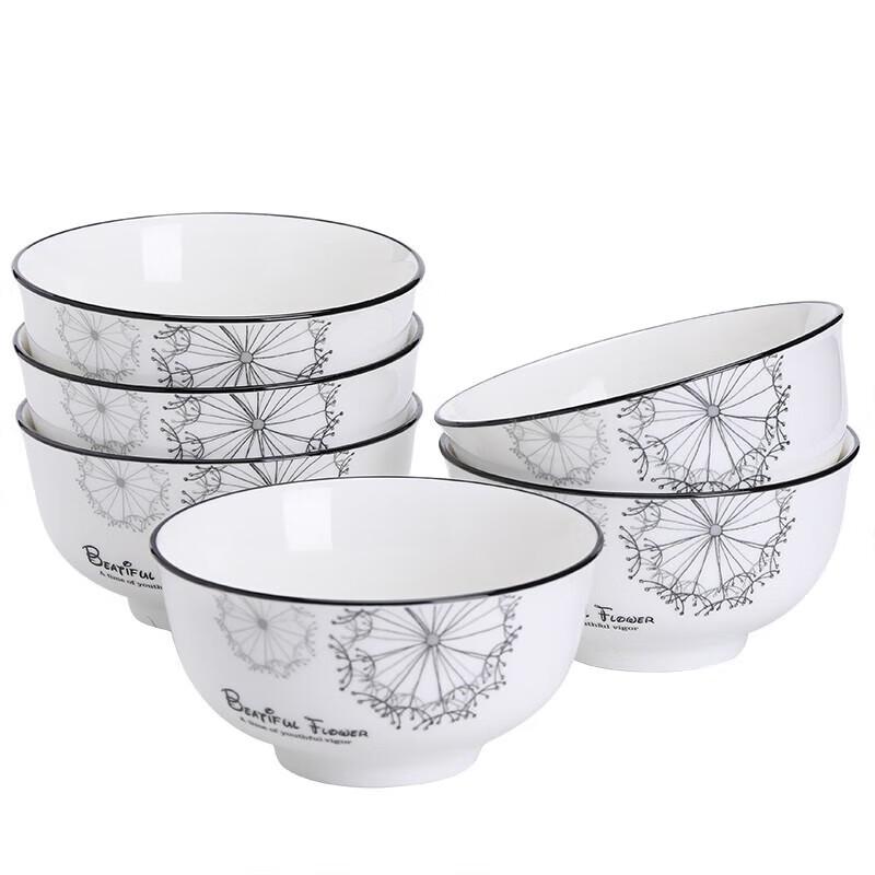 Sushiceramics Löwenzahn 5-Zoll Keramik Reisschüssel Set