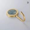 1PCS Brass Free Perforated Gold Hook Nordic Metal Drawing Strong Load-bearing Glue Hook Wall Creative Coat Hook