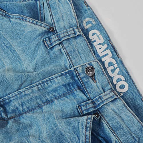 Musashino Uniform Workwear Denim Jacket Set, Stretch Skinny Denim, Gran Cisco, Takaya Shoji, All-Season, with Clasp Straps, Item Numbers 028-GCA800-GC