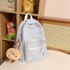 Schoolbag small fresh schoolbag female junior high school students solid color simple ins backpack primary school students light high value cute 