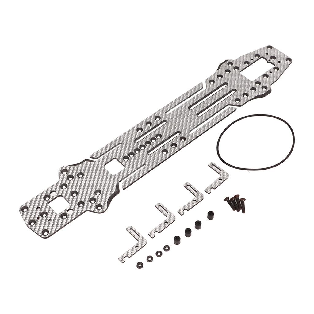 Carbon   RC Drift Car Chassis High Traction Upgrade RC Car Chassis with Battery Mount Plate for 3 RACING D5S 1Celsius10